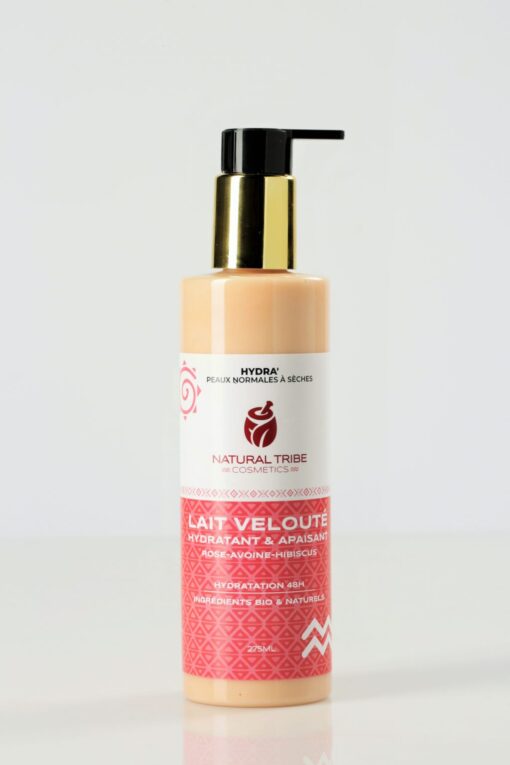 Lait Velouté hydratant apaisant au lait d’avoine-rose- hibiscus