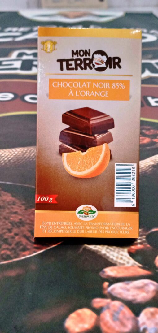 Chocolat Noir 85% à l’Orange